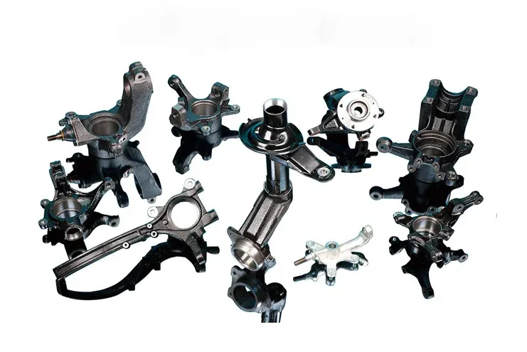 bare steering knuckle versus loaded steering knuckle assembly