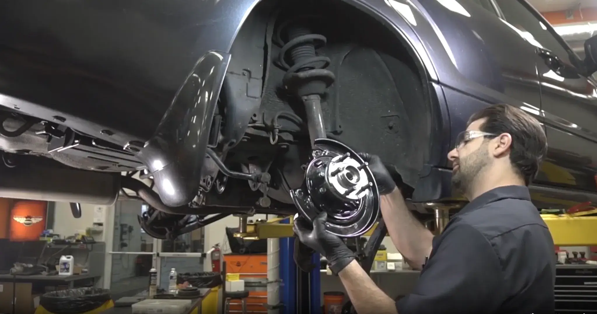 general steps involved in replacing a steering knuckle
