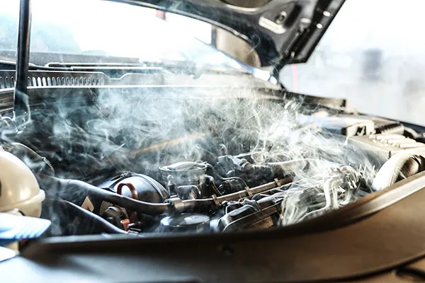car overheating with steam coming from the engine bay